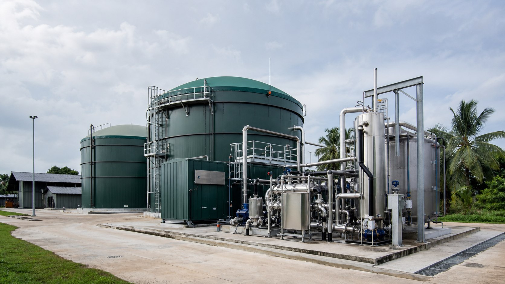 Representative biomethane production system in a tropical setting