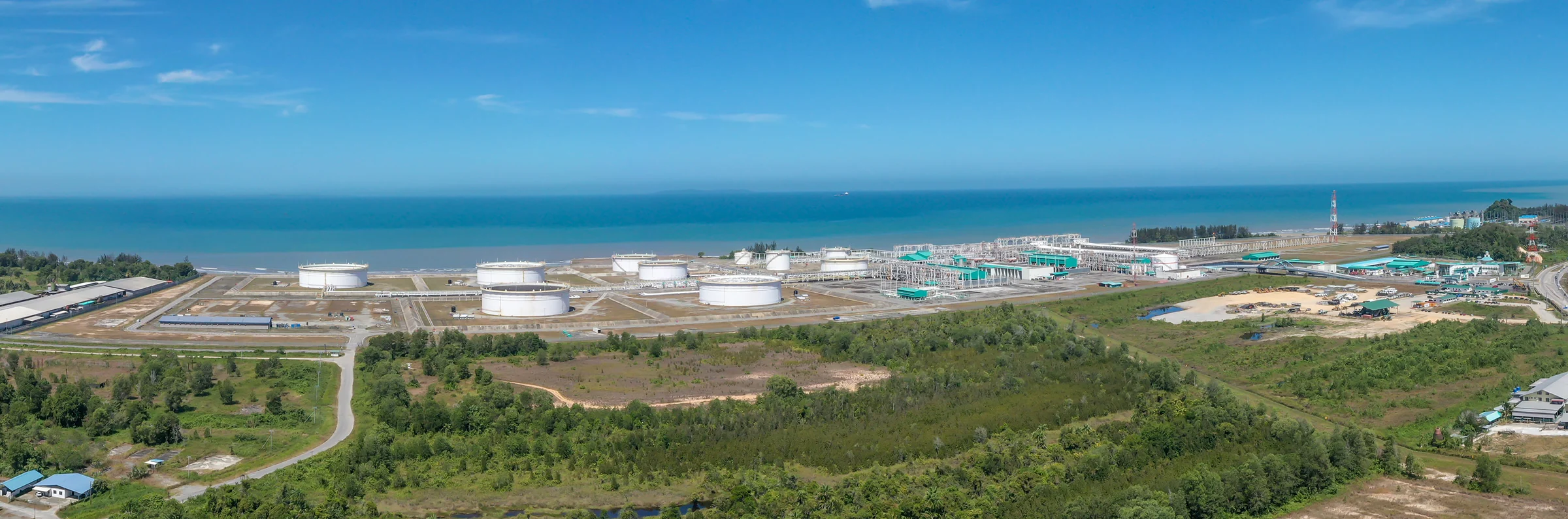 Coastal energy infrastructure at Kimanis, Sabah, Malaysia
