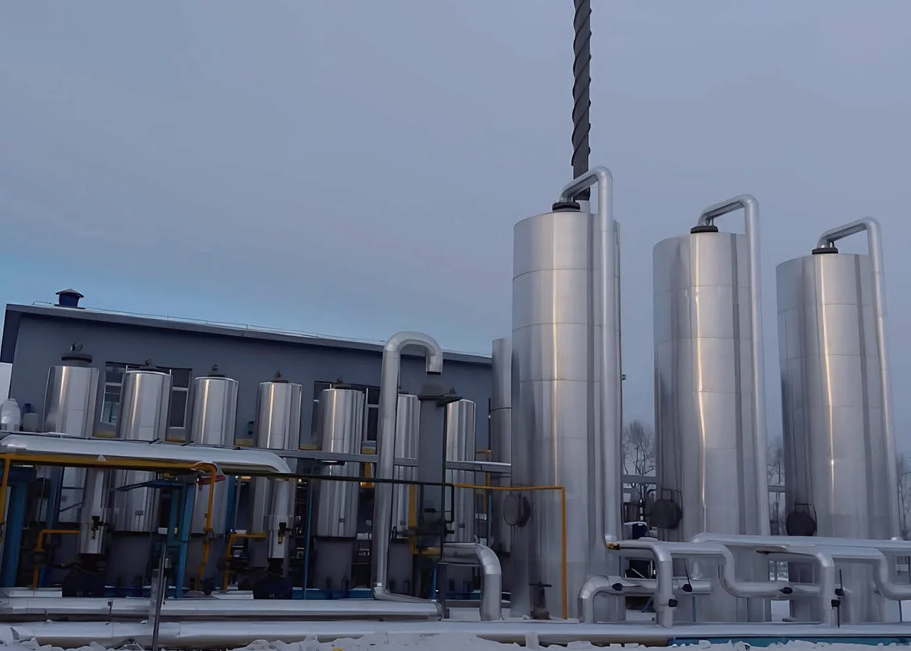 Biogas upgrading equipment