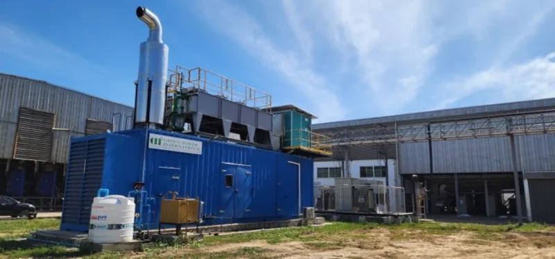 Containerized biogas power facility
