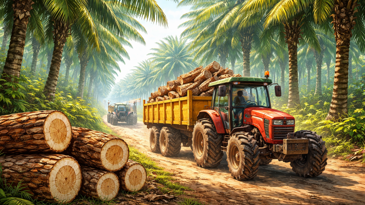 Cover of “Oil Palm Trunks: Big Resource, But Not Yet a Naturally Scalable Feedstock”