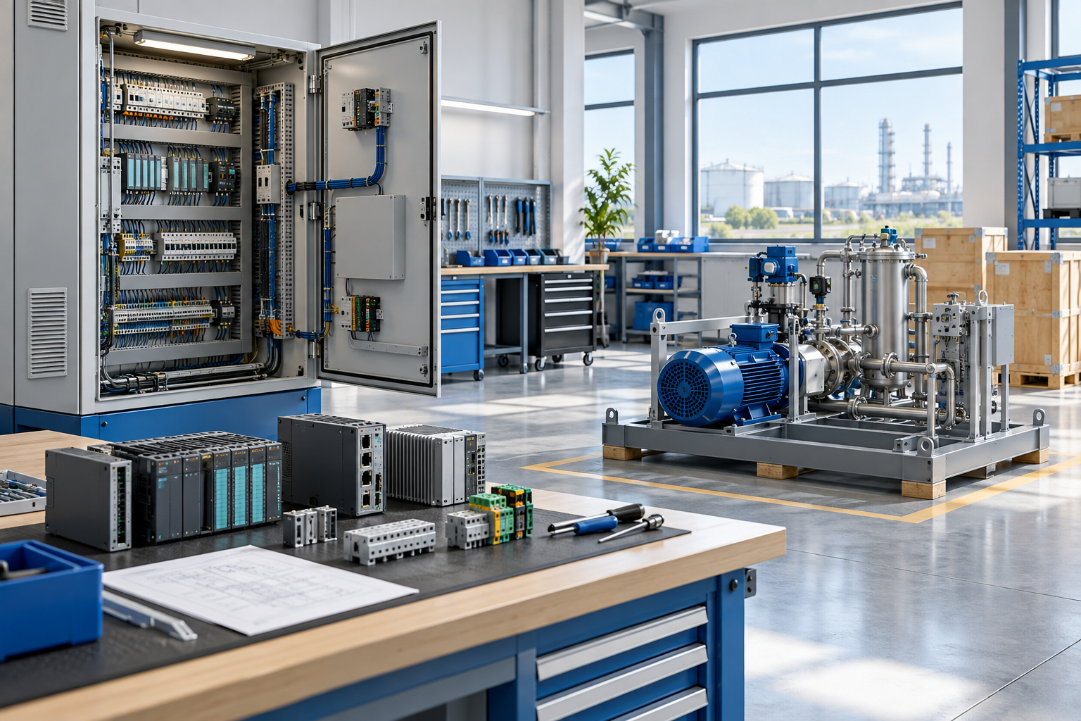 Industrial technology and equipment illustration