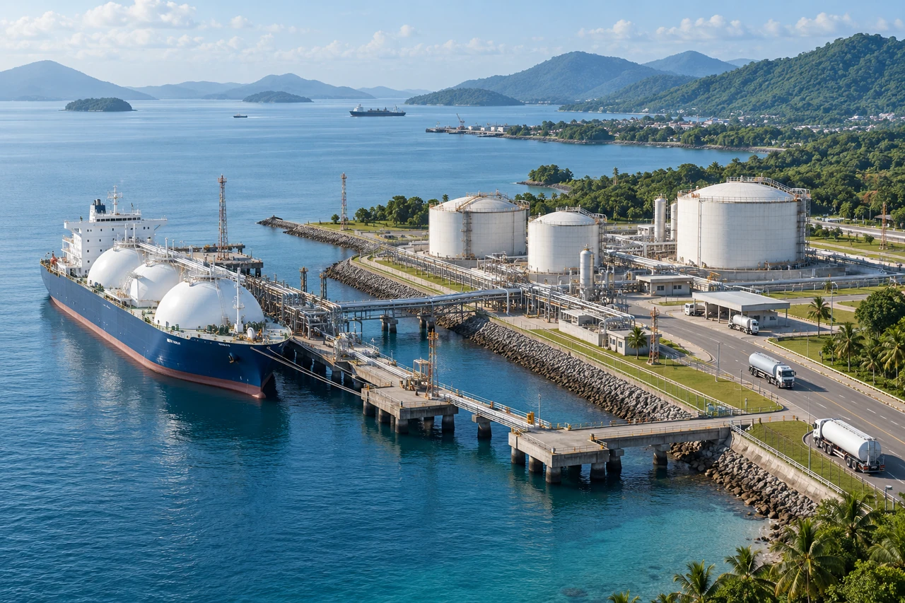 Illustrative coastal gas logistics